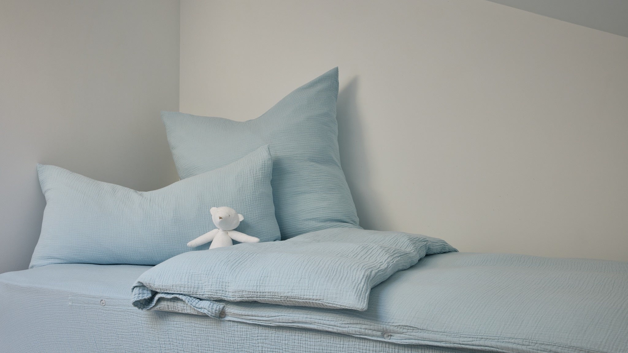 Cover-Mate Technology, Musselinbettwäsche für kinder, nie wieder abgedeckt, nachhaltig produziert