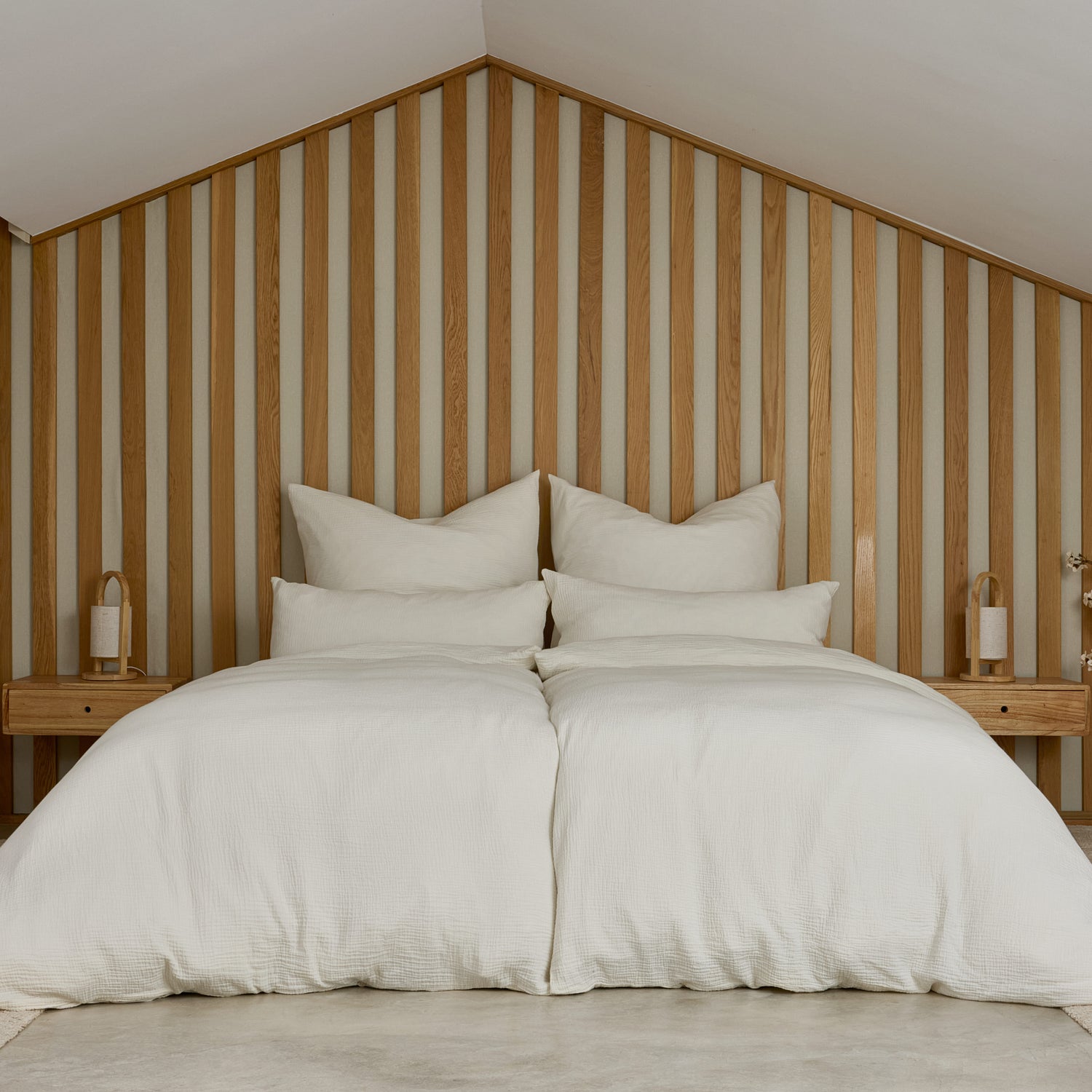 Musselin-Bettwäsche in der Farbe Morgentau aus 100% Bio-Baumwolle für Erwachsene - weich, atmungsaktiv und nachhaltig gefertigt in Portugal. GOTS-zertifiziert